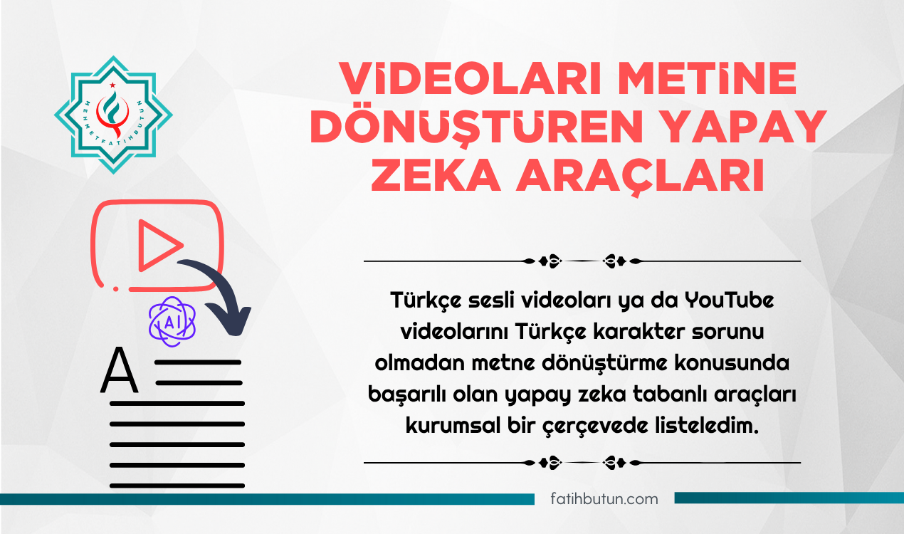 Videoları Metine Dönüştüren Yapay Zeka Araçları